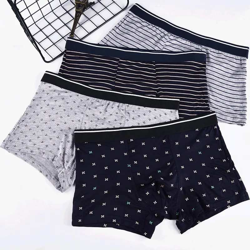 4pcs/lot Men Underwear Boxer Men Modal Comfort Calzoncillos Breathable Shorts Boxer Hombre Pants Underpants Vetement Homme