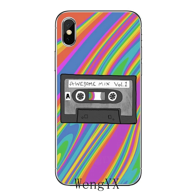 Тонкий мягкий чехол для телефона Apple IPhone X XR XS Max 8 7 6s 6 plus SE 5s 5c 5 4s 4 стражи Galaxy Awesome Mix Vol 1 - Цвет: Mix-Vol-1-A-04