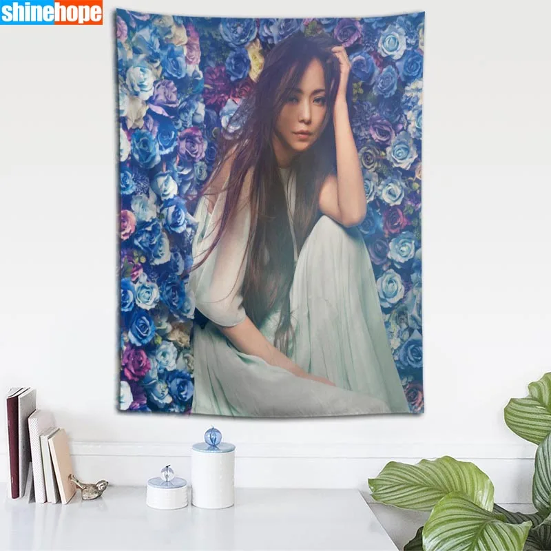 Пользовательские Namie Amuro настенный гобелен, свадебный подарок, постельное покрывало, пляжное полотенце Йога-Пикник коврик 140X200 см - Цвет: Tapestry 15