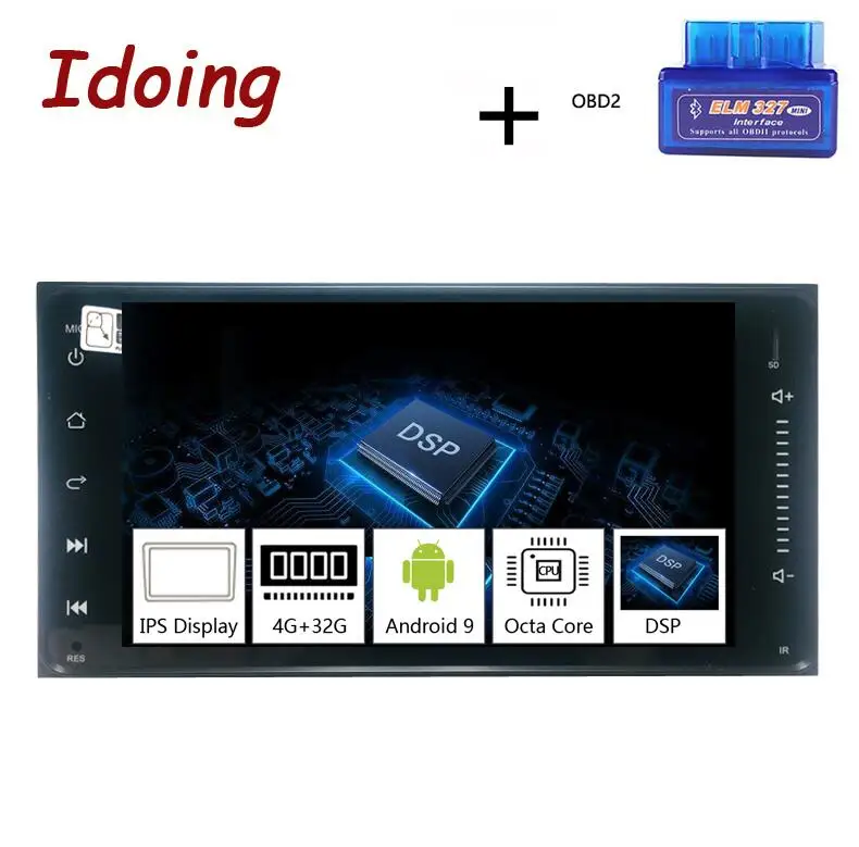 Standard with OBD Idoing 1Din Android 9,0 " PX5 4G+ 64G 8 Core для Toyota универсальный автомобильный gps DSP радио плеер ips навигация Мультимедиа Bluetooth - Цвет: Standard with OBD
