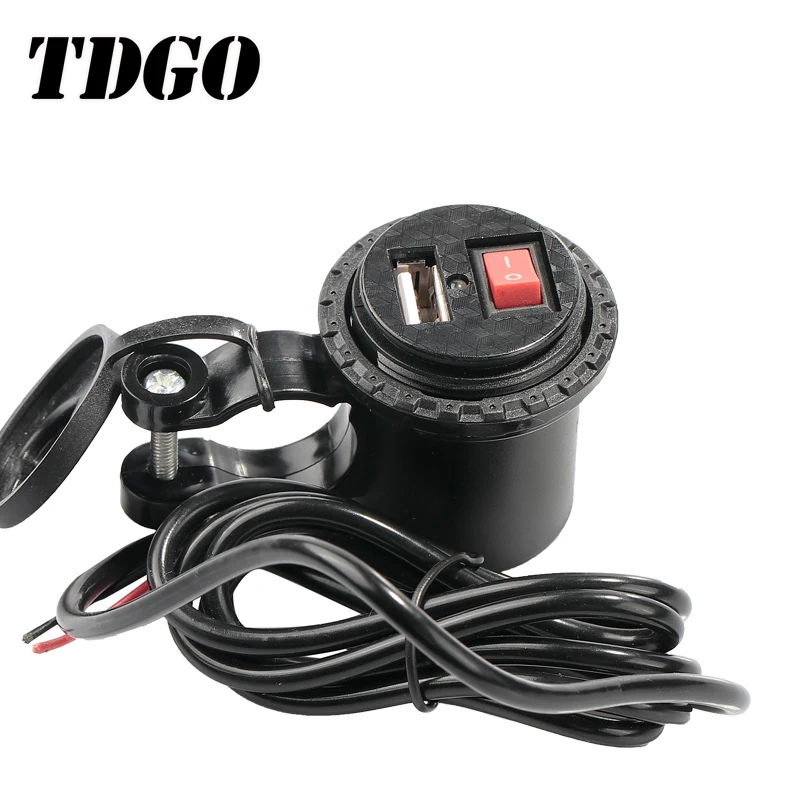 TDGO Motorcycle USB Socket Charger Outlet Power Adapter Mobile Phone Xiaomi LED 12-24V For Auto Car Electronic 2018 New |