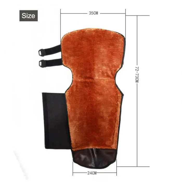 2 Pcs Motorcycle Leather Knee Pads Plush Thickening Windproof Waterproof Warm Leg Protector FI-19ING