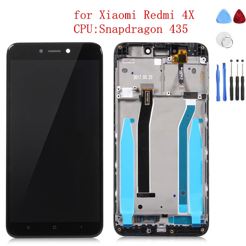 ЖК-дисплей класса AAA для Xiaomi Redmi 4X дигитайзер полный сенсорный ЖК-экран в сборе