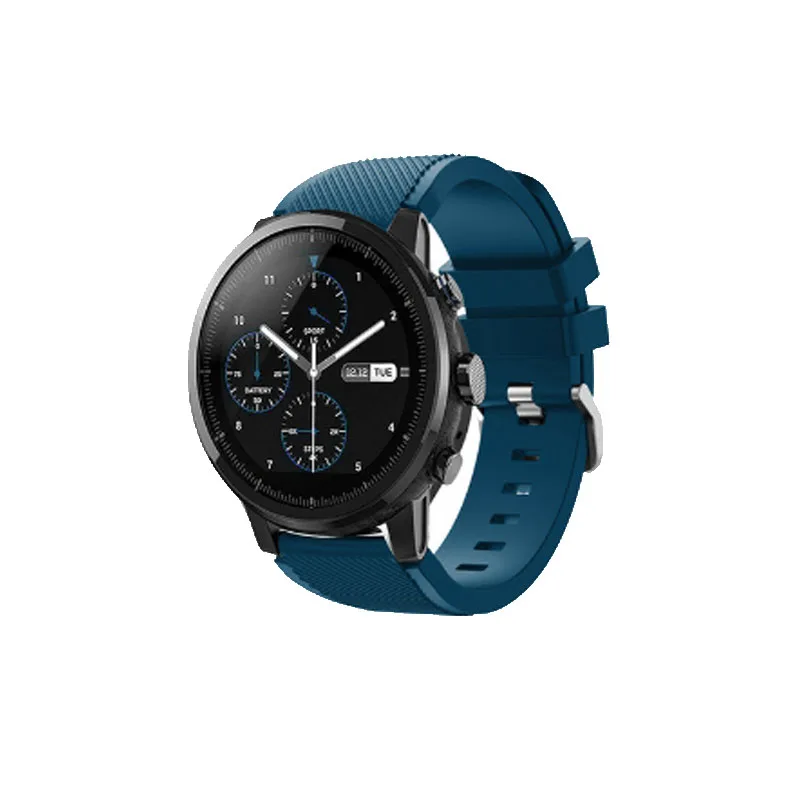 Cyan blue Модные силиконовые часы ремешок для HUAWEI WATCH GT GT2 GT 2 Смарт часы ремешок Браслет Ремень спортивный замена 22 мм для gear S3 - Цвет ремешка: Cyan blue