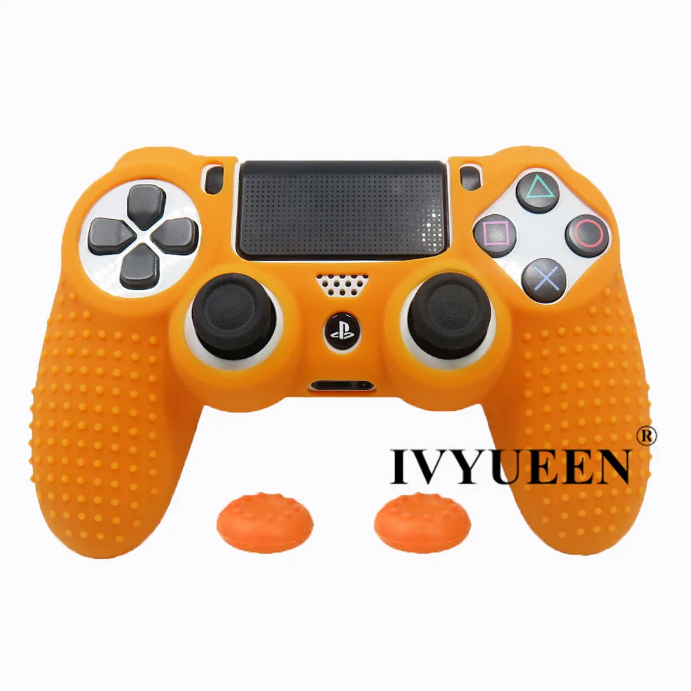 IVYUEEN для sony playstation 4 Dualshock 4 PS4 Pro Slim контроллер силиконовый чехол защитная кожа и аналоговые ручки