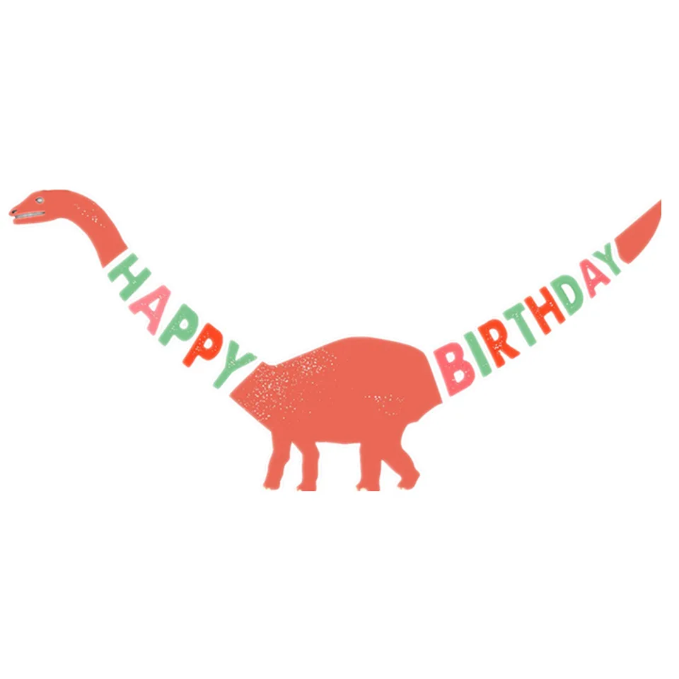 Динозавровая вечеринка: баннер с флажками, конфетти шар, украшение счастливого дня рождения ребенка, детская активность и т.д.