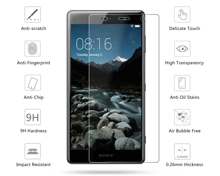 2 упак./лот с уровнем твердости 9H премиум-класса из закаленного Стекло для sony Xperia XZ2 компактный мини Экран защитная плёнка для НУА Вэй для sony Xperia XZ2