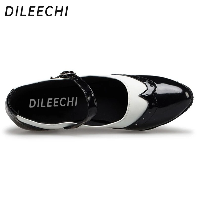 DILEECHI/Обувь для латинских танцев Цвет черный белый искусственная кожа женская