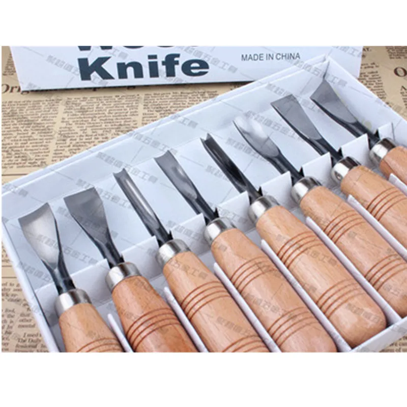 

8pcs/sets graver wood chisels carving tools woodworking PM-A308 hand carving knife steel cutting tool engraving