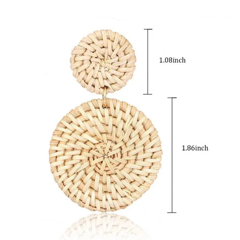 Висячие серьги с геометрическим рисунком