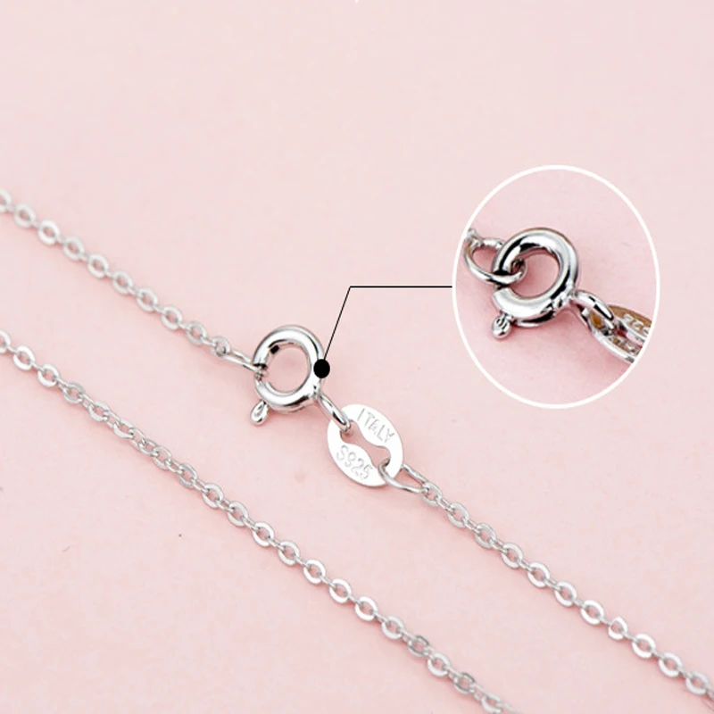 

5pcs/lot 100% Authentic 925 Sterling Silver 0.7mm Link Rolo Chains necklace 16",18" for pendant,s925 Women / Girls Chain Jewelry
