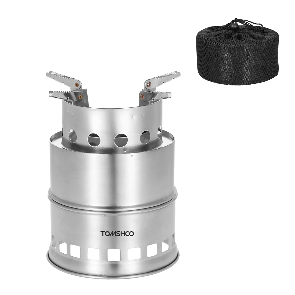TOMSHOO портативная дровяная походная плита из нержавеющей стали крепкая спиртовая