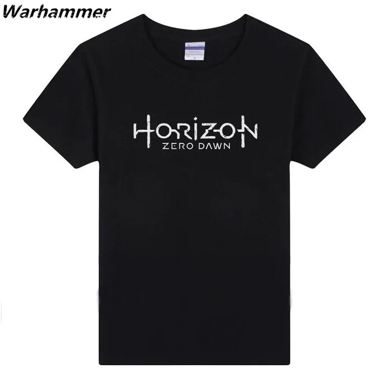 Warhammer игра PS4 Для мужчин футболка Horizon Zero Dawn геймер вентиляторы летняя Homme о