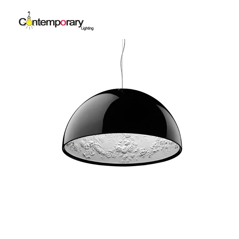 Современный простой FRP смоляный фойе E27 светодиодный подвесной светильник Marcel Wanders светодиодный подвесной светильник внутренний узор Skygarden светодиодный подвесной светильник - Цвет корпуса: Черный