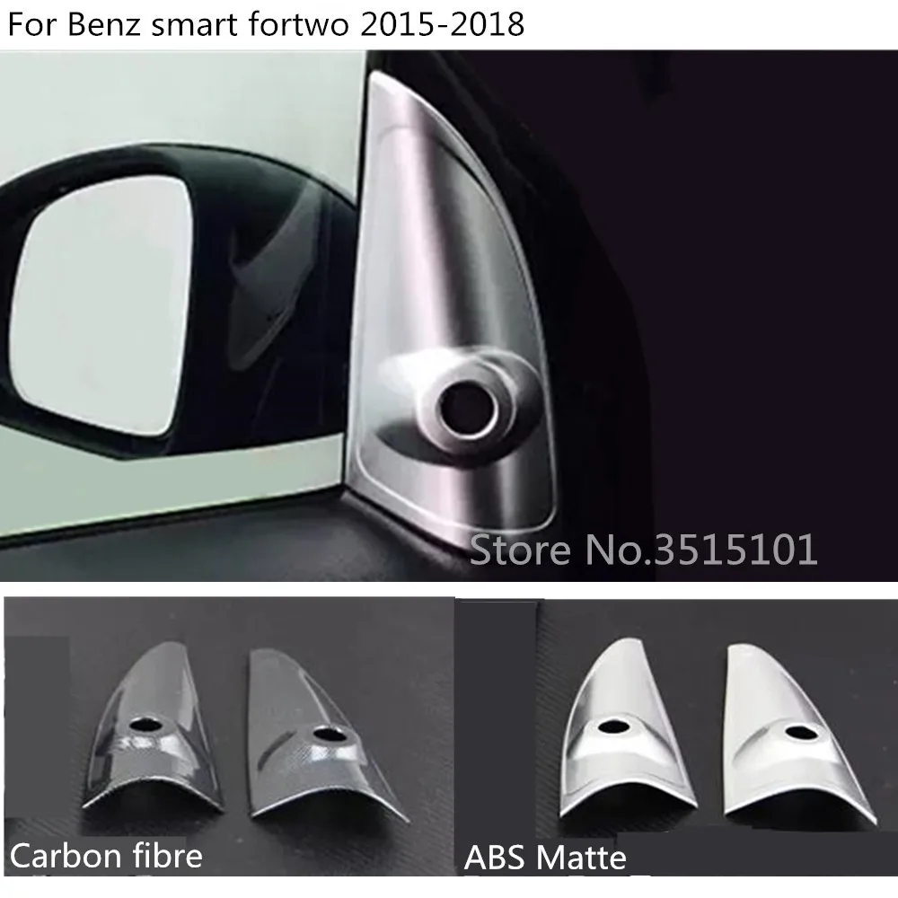 

Тюнинг автомобиля крышка внутренняя Передняя головка A Колонка лампа рамка треугольная отделка для Benz smart fortwo 2015 2016 2017 2018