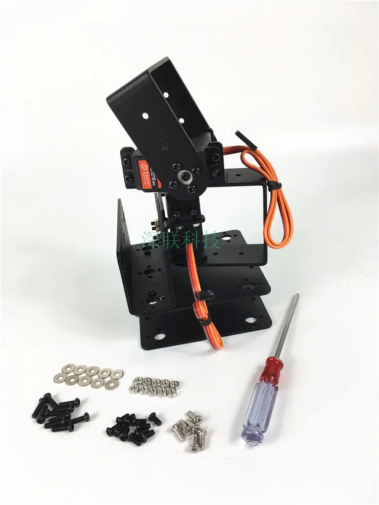 

2 Degree of Freedom Base Pan Tilt Steering Gear Bracket with MG996 Steering GearPedestal Mechanical Arm