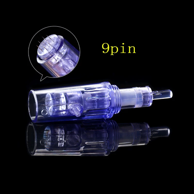 9pin 10pcs 10 шт./лот ручка мезо-игла для машинки 9pin 12pin 24pin 36pin 3D 5D NANO для пистолет для мезотерапии уход за кожей лица Уход за кожей - Цвет: 9pin 10pcs