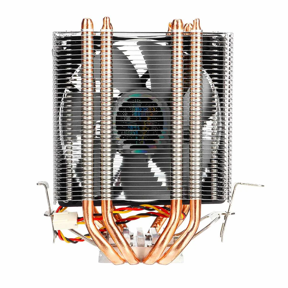 4 теплотрубки двойная башня Процессор кулер для Intel LGA 775/1150/1151/1155/1156/1366 AMD компьютер PC радиатор тихий охлаждающий вентилятор Cooler - Цвет лезвия: Белый