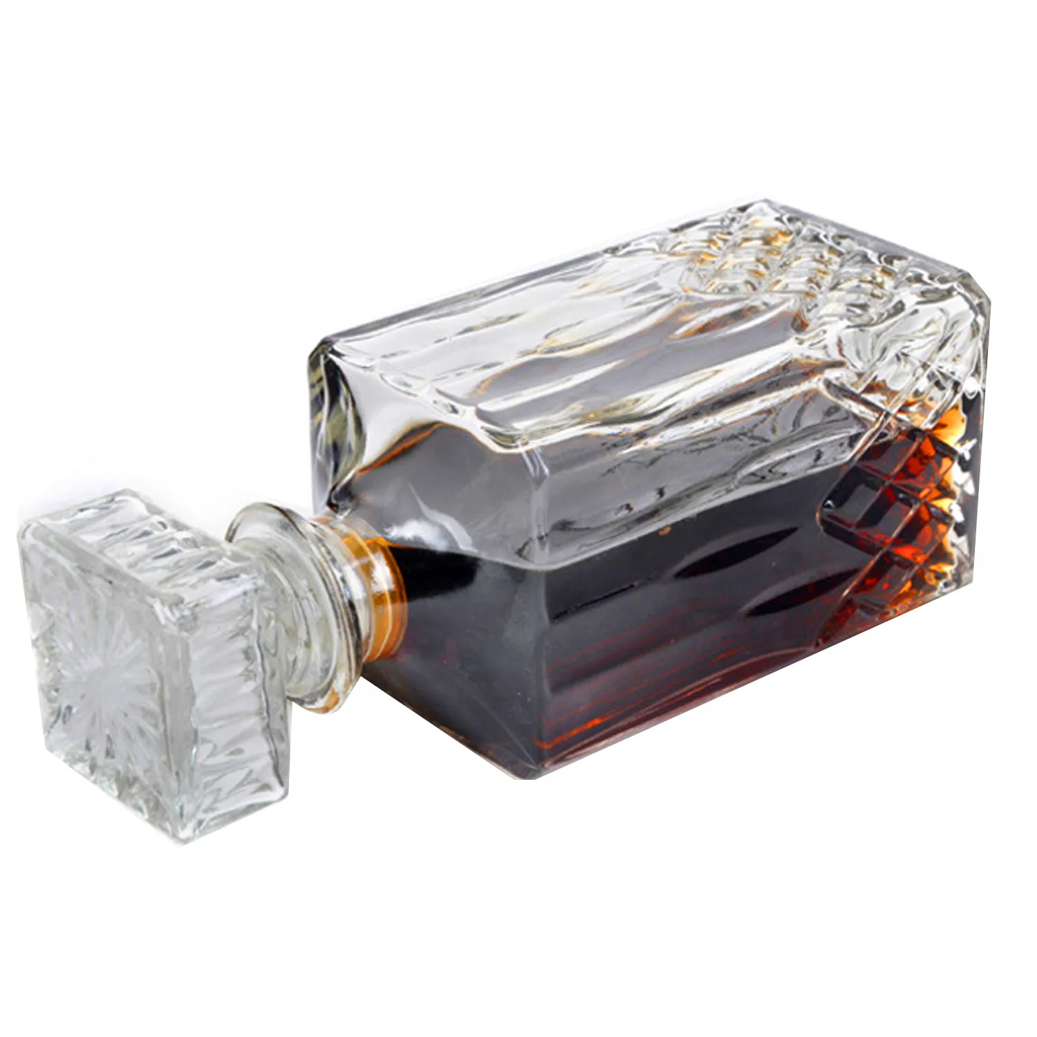 Квадратный стеклянный кувшин для вина пива виски 1000 мл|decanter wine|wine pitcherbeer lids |