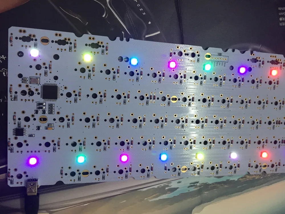 Механическая клавиатура Satan Backlight 87 key DIY белая печатная плата с подсветкой