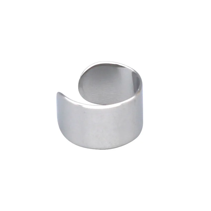1PC Silver Color Простые серьги-клипсы в стиле панк из нержавеющей стали, серебряные, золотые, для мужчин и женщин, серьги в стиле хип-хоп, Brincos - Окраска металла: 1PC Silver Color