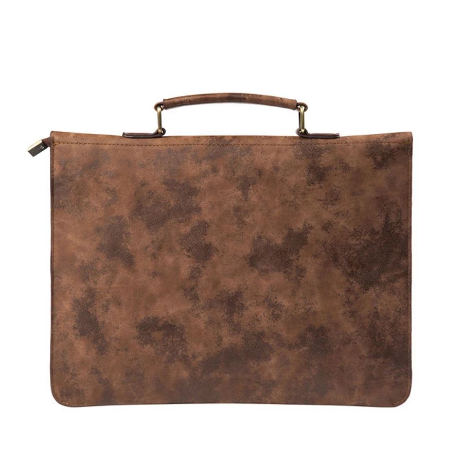 Модные кожаные мужские сумки Tote Винтаж Тонкий кожаный портфель Уникальный