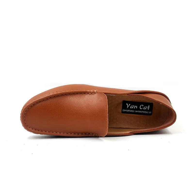 

VANCAT Big Size 38~46 Men Shoes Leather 2018 New Full Grain leather Handmade Soft Comforable Leather Men Loafers Driving shoes