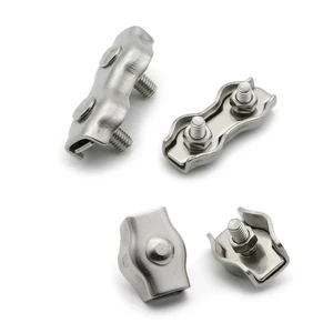 Зажимы для троса из нержавеющей стали 304, 2 шт., одиночныедвойные захваты, кабельные зажимы M2 M3 M4 M5 M6 для стальных проводов