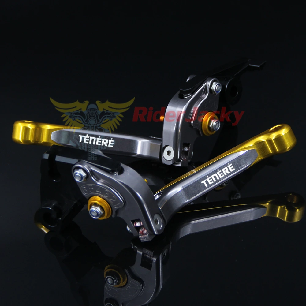 Логотип TENERE золотой + Титан для Yamaha XT600 Z Tenere 1984 1986 1985 84 86 CNC Складные Выдвижные