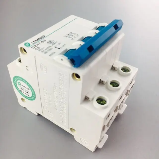 3P 6A 400V ~ 50HZ/60HZ автоматический выключатель AC MCB предохранитель безопасности C