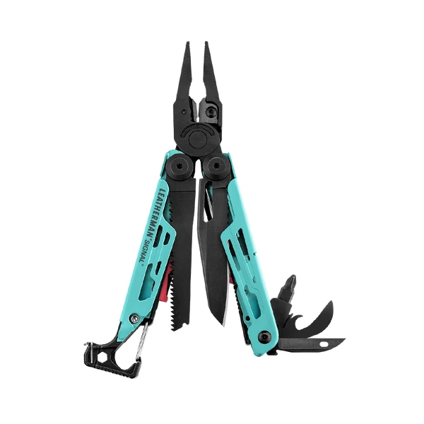 Aqua Мультитул LEATHERMAN-SIGNAL Camping с пожарным стартером, молотком и аварийным свистком-8 цветов - Цвет: Aqua