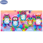 Красочные фотографии Совы камни в форме ромба круглый сверла 5d diy картина, вышитая бисером мозаичная картина, выполненная в технике алмазной вышивки узор Стразы