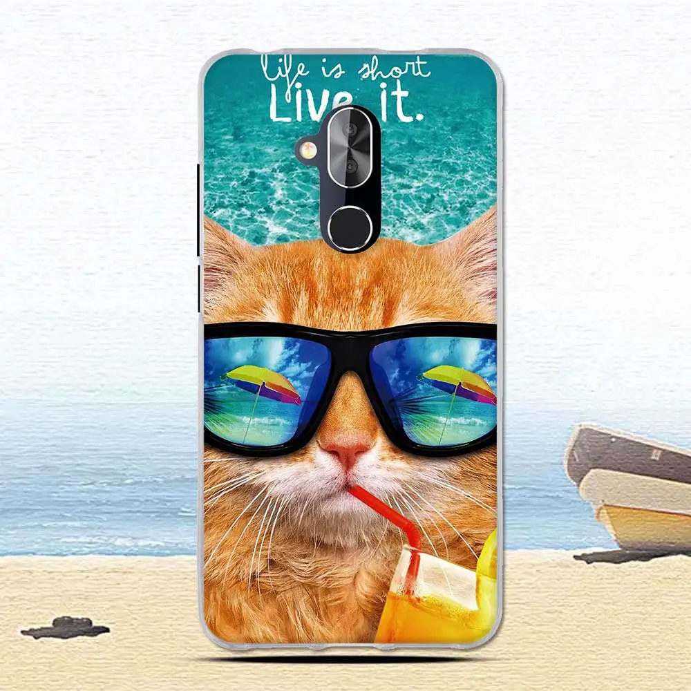 Мягкий Силиконовый ТПУ чехол с красочным рисунком для Alcatel 7 6062W телефона