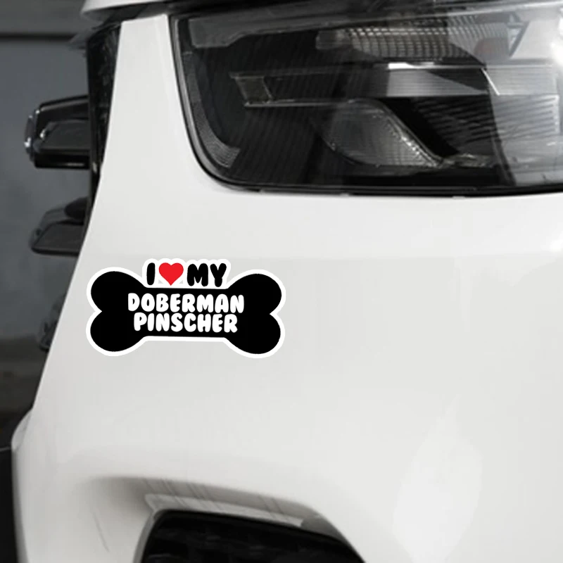 YJZT 15*7 1 см I Heart My Doberman Pinscher Bone PVC автомобильные наклейки на бампер | Автомобили и