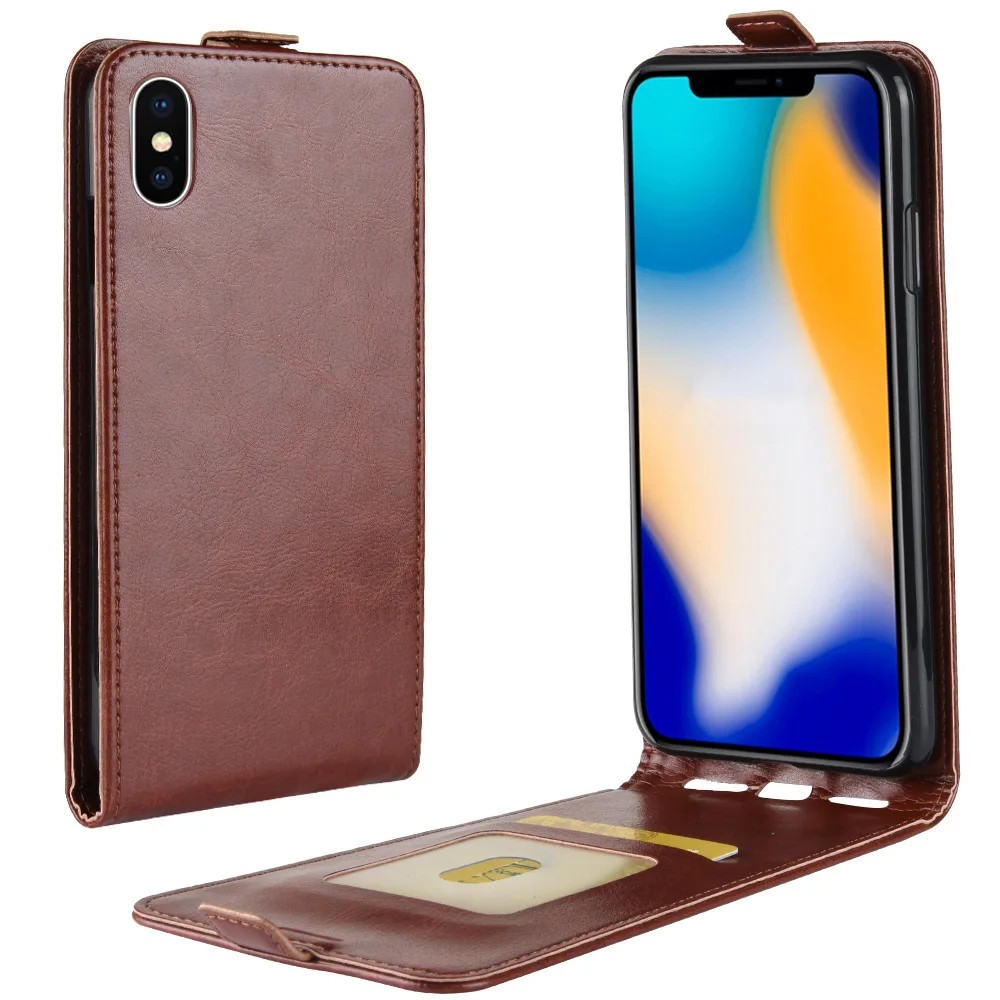 Для iPhone Xs Max бизнес ретро Книга из искусственной кожи чехол флип-чехол Вертикальный флип-чехол сумка для iPhone 8 Plus 6s Plus XR XS Coque