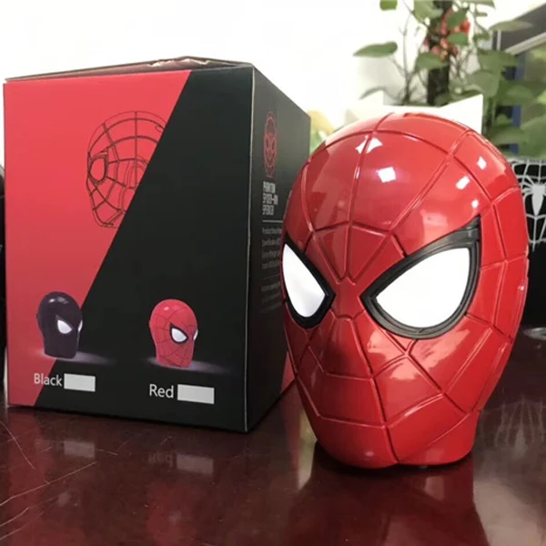 Spider-Man Bluetooth динамик беспроводной Bluetooth V5.0 сабвуфер с fm-радио TF карта для телефона ПК динамик звук высокой четкости - Цвет: Красный