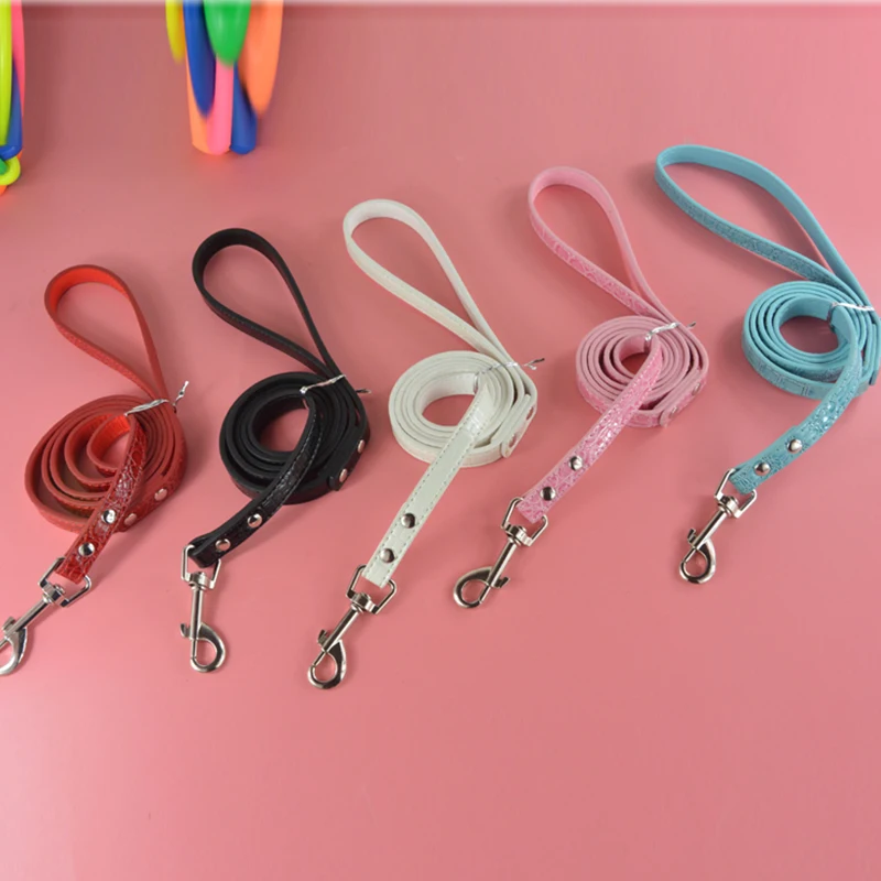 Поводок для собак из натуральной воловьей кожи с узором под крокодила 120 см|leash