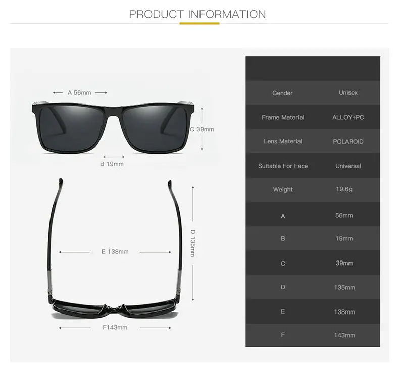 Мужские и женские поляризационные солнцезащитные очки MINCL для близорукости по