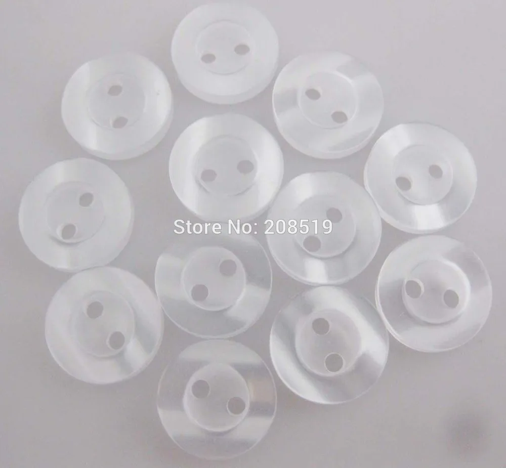 

NB0113 shirt buttons 500pcs clear 11mm 2 holes sewing button for garment clothes accessories