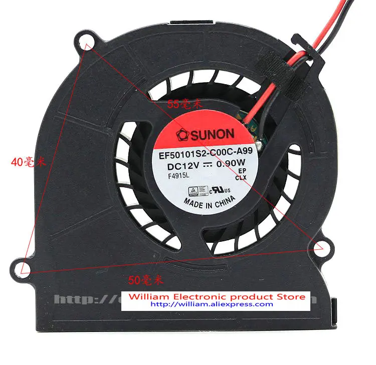 Оригинальный SUNON EF50101S2 C00C A99 5010 12V 0 90 W 5 см турбины центробежные бесшумный