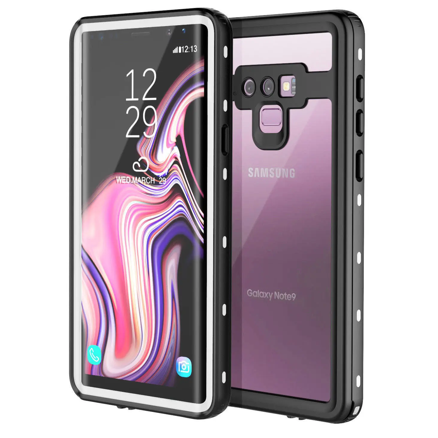 Для samsung S9 чехол водонепроницаемый чехол samsung Galaxy Note 9 Note 8 S9 Plus Ультратонкий чехол со встроенной защитной пленкой