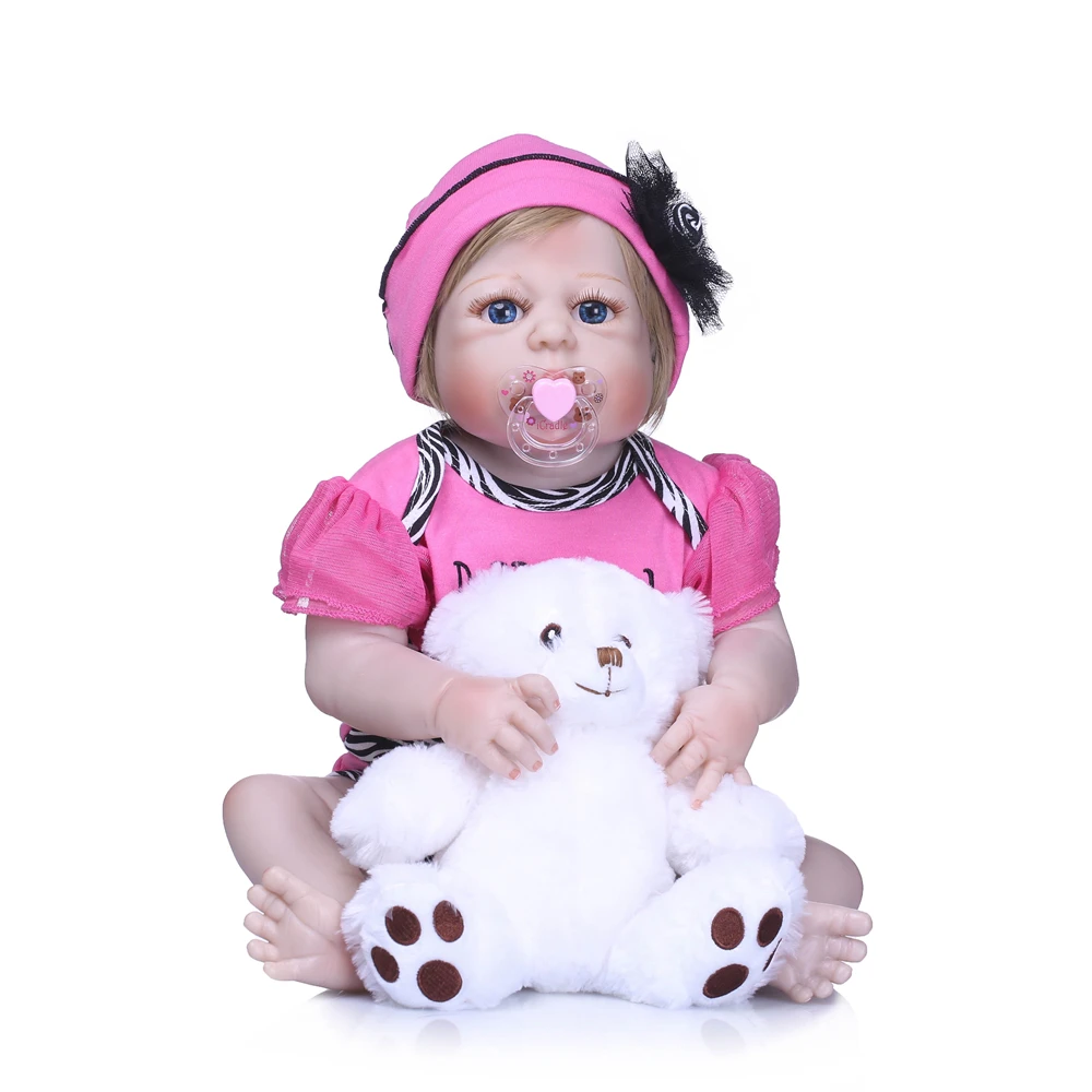 Кукла для новорожденных 57 см Реалистичная силиконовая кукла новорожденной