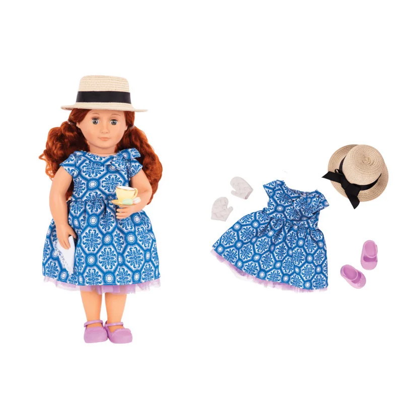 Одежда для кукол 45 см Детская кукла наряды OG оригинальное роскошное синее платье