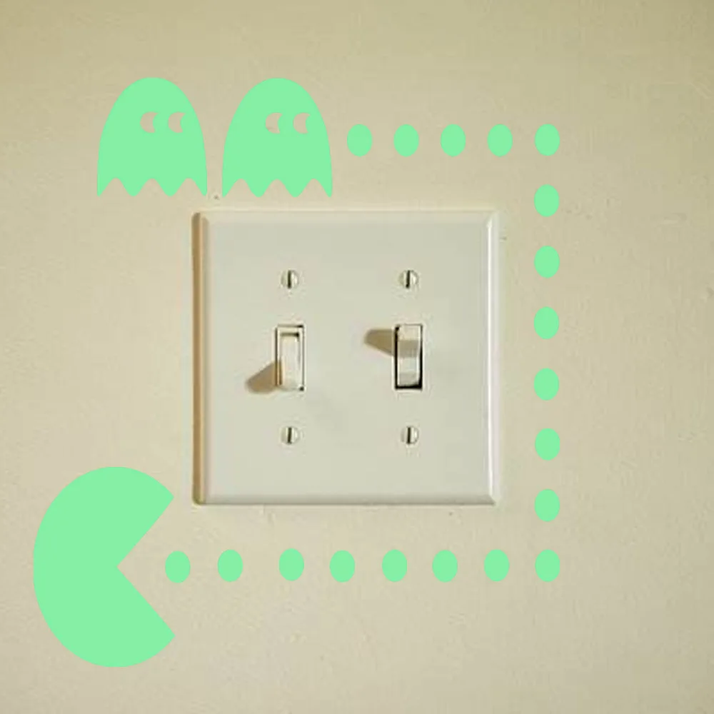 Креативные флуоресцентные Мультяшные человеческие наклейки светящаяся в