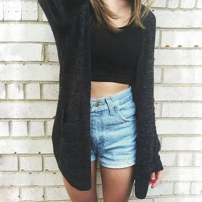 Горячие женщины с длинными рукавами вязаный кардиган широкий свитер куртки и