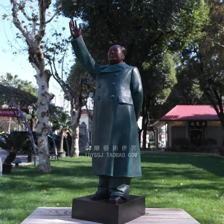 Медная скульптура Мао Цзэдун Бронзовая статуя председателя лидера восточные