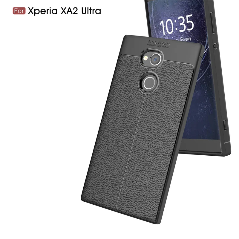 For Sony Xperia XA2 Ultra Case Luxury Slim Litchi Cover XA 2 PLUS Soft Silicone Protection Shockproof Cases | Мобильные телефоны и