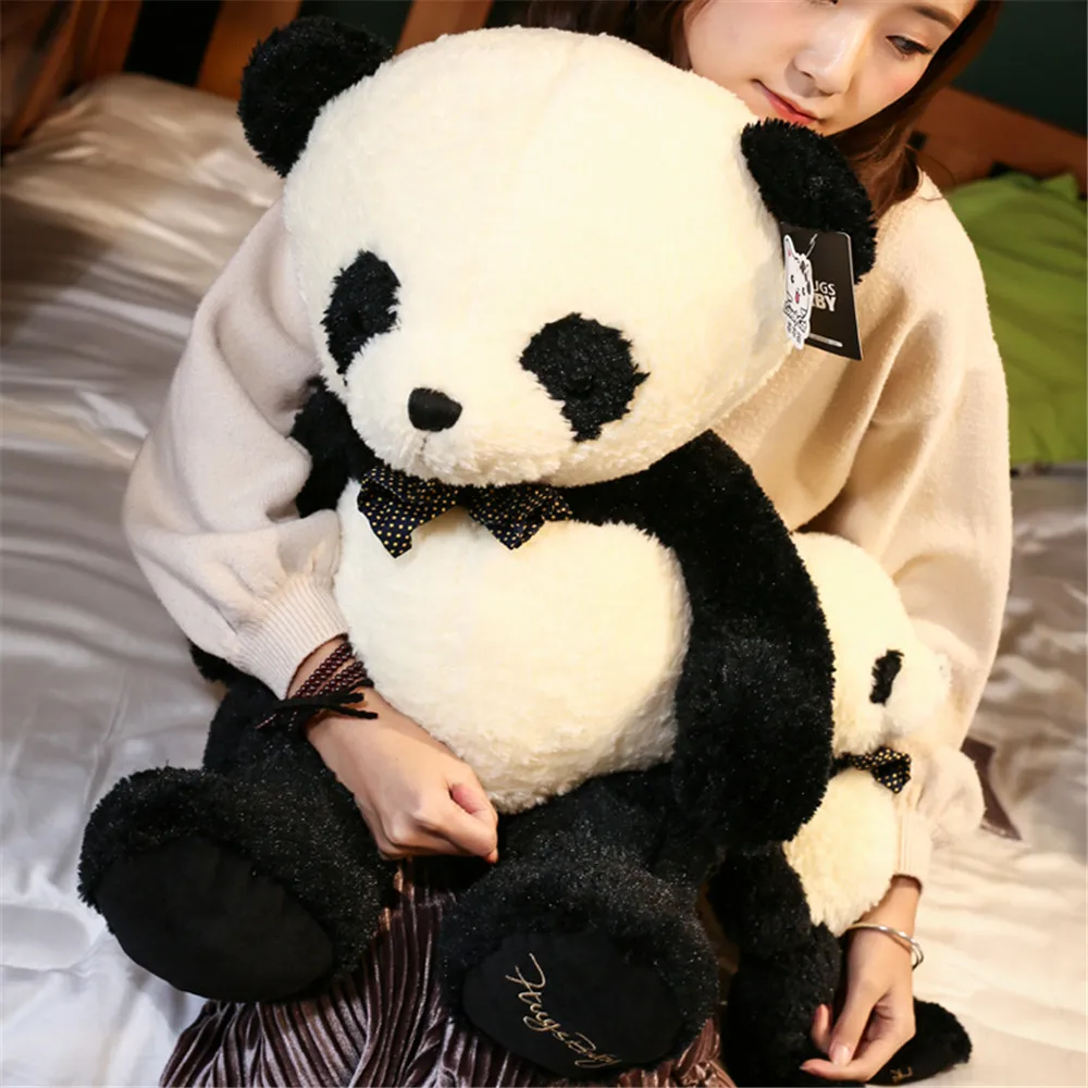 

Fancytrader Cute Giant Plush Panda Bear Toys Big Fat Panda Animals Play Doll for Kids Gifts 80cm/60cm