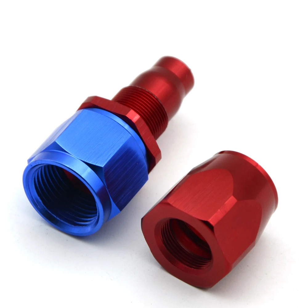 AN6 Алюминиевый шарнир PTFE с антипригарным покрытием штуцер для шланга прямой 45 90 180