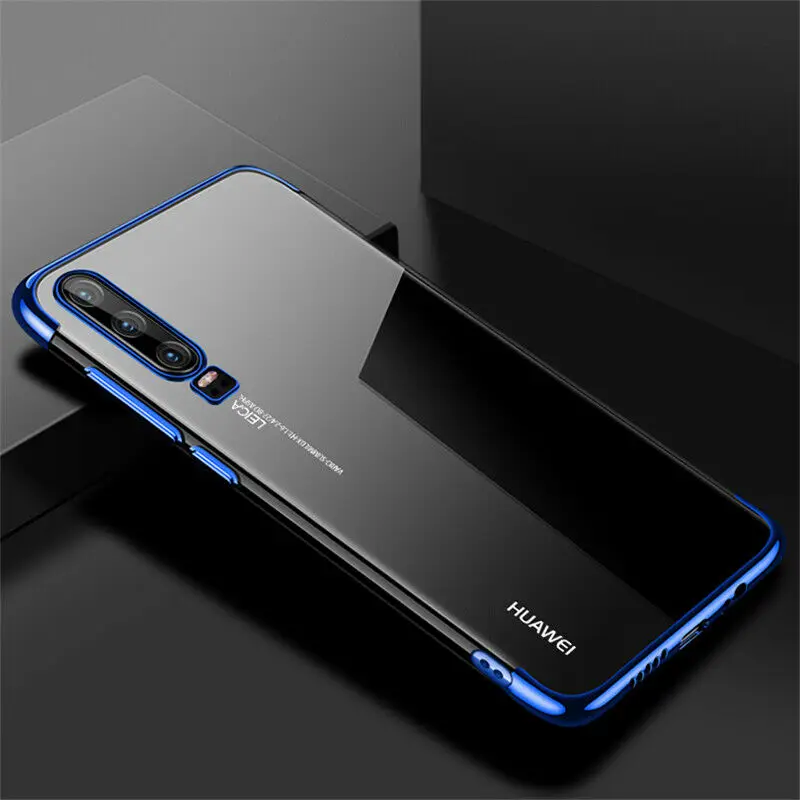 Синий ТПУ защитный чехол для huawei Honor 8S 8X 8C 8A Y7 Y6 Y5 мягкий чехол для P20 Pro lite Nova 3 3i чехол для сотового телефона защитный чехол - Цвет: Синий